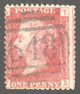 Great Britain Scott 33 Used Plate 97 - TA - Click Image to Close